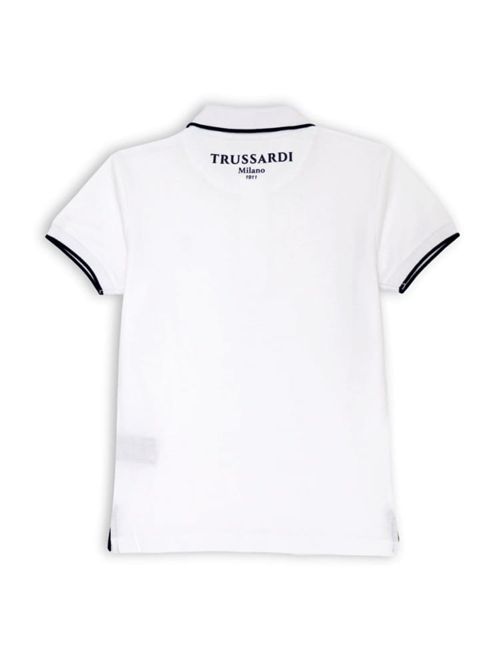 Trussardi polo logo sul retro TRUSSARDI JEANS | TBP25005PO/OFWHITE